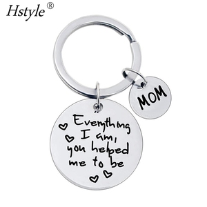 Porte-clés maman cadeaux de fête des mères de fille pour anniversaire tout ce que je suis tu m'as aidé à être maman cadeaux de fille fils SD2271 - Product Image 1