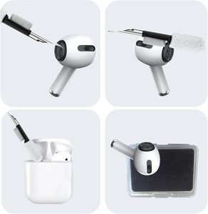 4 Pares de Puntas de Silicona para Air Pods Pro <span class=keywords><strong>3</strong></span>, <span class=keywords><strong>Caja</strong></span> de Almacenamiento, Lápiz de Limpieza, Capa de Relleno de Micropartículas de Espuma Ecológica Impermeable - Product Image 3