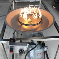 Brûleurs ronds au propane et au gaz naturel de 18 pouces en acier inoxydable, table à feu extérieure, système de kit de brûleur encastré, 55 000BTU.