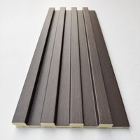 Lattes décoratives en bois foncé 3m, panneaux muraux étanches pour restaurants, bars, murs d'accentuation, design intérieur moderne