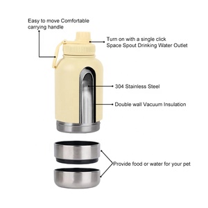 Ciotole Portatili per Cani 3in1 da 32oz in Acciaio Inox con Isolamento Sottovuoto e Logo Personalizzato, Bottiglie d'Acqua per Viaggi all'Aperto - Product Image 4