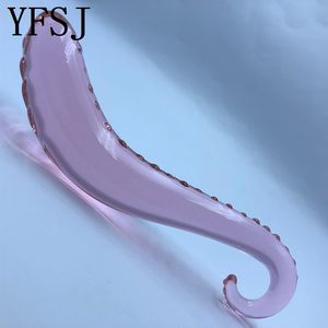 YFSJ Masseur anal et prostatique en verre borosilicate lisse rose écologique en forme de petit hippocampe pour point G, jouet sexuel 153x26mm pour hommes ou femmes - Product Image 2