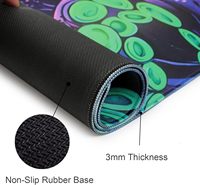 Tapis de souris gaming Blacklight Octopus réactif aux UV, motif tentacules de Kraken, tapis de bureau néon lumineux, tapis de souris étendu pour la maison 31,5" x 11,8"