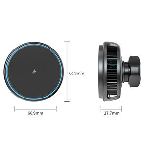 Productos más vendidos 2025 en <span class=keywords><strong>Alibaba</strong></span> Semiconductor ventilador de refrigeración rápido 15W cargador de coche inalámbrico magnético - Product Image 6