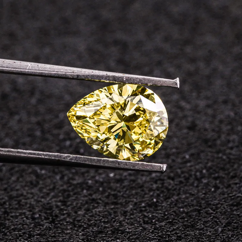 VOAINO IGI GIA Certified D-G Fancy Color Cvd Hpht Pear Cut Synthetic Lab Grown Loose Diamond