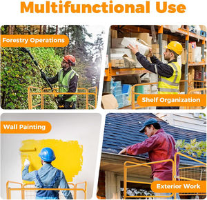 Carretilla elevadora <span class=keywords><strong>de</strong></span> Metal fuerte, jaulas <span class=keywords><strong>de</strong></span> seguridad diseñadas plegables, cesta elevadora para hombre <span class=keywords><strong>de</strong></span> 36x36 pulgadas, horquillas <span class=keywords><strong>de</strong></span> palé, plataforma <span class=keywords><strong>de</strong></span> trabajo sin ruedas - Product Image 6