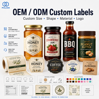 Étiquettes adhésives personnalisées pour bouteilles et bocaux, autocollants imprimés imperméables en rouleau, étiquettes personnalisées avec logo pour l'emballage alimentaire (confiture, miel, sauce)