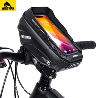 Bolsa para Bicicleta WILD MAN XT1, Impermeable, con Pantalla Táctil, para Manillar, MTB, Carretera, Funda para Teléfono, Accesorios para Bicicleta