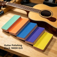 Bloc de polissage miroir haute élasticité 18000 grains pour surfaces courbes, entretien de la laque des frettes de guitare et des instruments de basse, ponçage codé par couleur