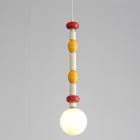 Design moderne du milieu du siècle chambre tête de lit pendentif coloré chambre d'enfants modèle Simple Macaron couleur lustre lumière