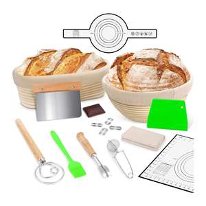 Fermenter Glass Jar Indonesia Natural Rattan Sourdough Starter Kit for Artisan Bread Proofing Baskets 730ml Capacity <b>Gift</b> Set - Product Image 1
