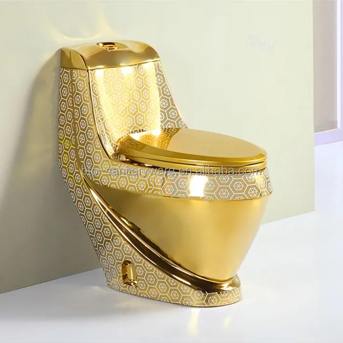 BTO sanitari p-trap wc color oro bagno comodo da pavimento montato un pezzo da bagno wc oro vaso sanitario