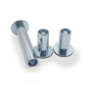 Rivet semi-tubulaire à tête plate, rivets semi-tubulaires en acier zingué pour meubles et chaises - Product Image 2