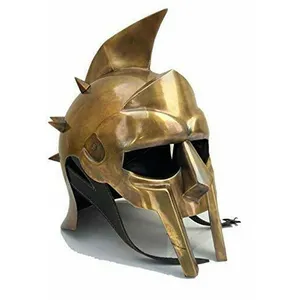 Casque de gladiateur médiéval Maximus Viking Casque d'armure chevalier grec romain du fabricant indien