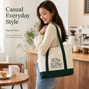 Durable Cotton <b>Canvas</b> <b>Tote</b> Handbag Custom Stripe Print Reusable Large Capacity Beach Shopping Bags High Quality Eco Friendly - Product Image 6