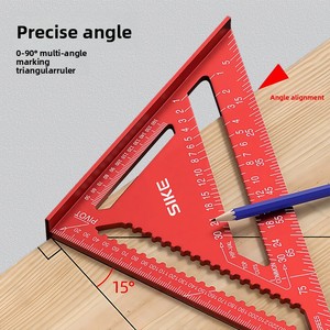 Regla Triangular <span class=keywords><strong>de</strong></span> Aleación <span class=keywords><strong>de</strong></span> Aluminio, Herramienta <span class=keywords><strong>de</strong></span> Medición Multiángulo para Carpintería, Guía <span class=keywords><strong>de</strong></span> Diseño para Trabajos en Madera - Product Image 3