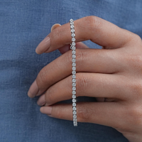 IGI Certifié CVD HPHT Lab Grown Créé Bracelet De Tennis En Diamant 10K 14K 18K Or Massif pour Femmes Hommes 2mm 3mm 4mm Chaîne De Tennis