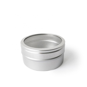New Aluminum Cosmetic Lotion Storage Jar Portable 35ml Screw Lid Jewelry Box with Windows Customizable Color - Product Image 3