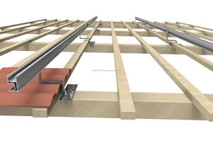 Soportes de rieles de estantería solar para montaje en techo de Tejas