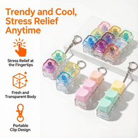 1234569 - Porte-clés anti-stress en forme de cœur en plastique PU, testeur de commutateur de clavier mécanique, pendentif unisexe