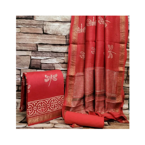 Sari estampado de bloque de mano de algodón para ropa informal de fiesta de boda a precio mayorista de proveedor indio de confianza - Product Image 3