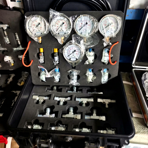 Testeur de pression hydraulique pour excavatrice de haute qualité de la marque HongWang, 3/4/5 jauges, connecteurs en T, refroidissement par eau, garantie 1 an - Product Image 1