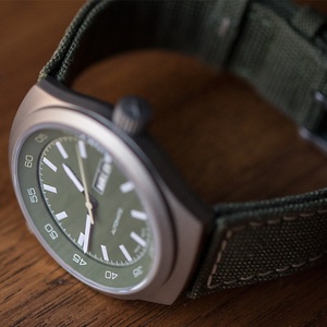 Lige-montre en cuir pour homme, face verte, automatique, lumineuse, en titane, livraison gratuite, nouveau produit, 2018 - Product Image 3