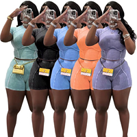 Nouvel ensemble de short de yoga pour femme, mignon et de bonne qualité, avec crop top moulant uni et short à taille élastique, idéal pour le cyclisme.