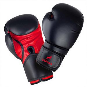 Gants de boxe d'entraînement en cuir confortables et durables, texture lisse, fermeture à boucle et crochet sécurisée, légers, évacuation de l'humidité - Product Image 1