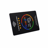 Carte de contrôle d'accès programmable NTAG213 13,56 MHz, carte Google Review en plastique, puce RFID personnalisée pour réseaux sociaux, PVC étanche, lecture/écriture