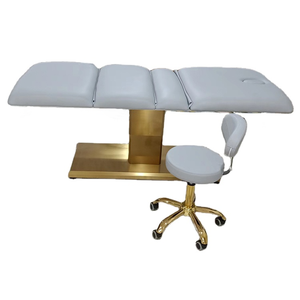 Table de massage électrique multifonctionnelle à 3 moteurs, fauteuil facial électrique en acier inoxydable plaqué or – Offre Spéciale - Product Image 3