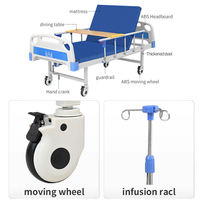 Lits médicaux pour enfants de qualité hospitalière, en acier inoxydable, avec roulettes et manivelle simple, certifiés CE ISO, vente en gros fabricant