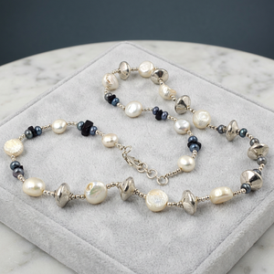 Collar de Perlas de Agua Dulce con Plata de Ley 925 para Mujer, Estilo Clásico para Uso Diario, Joyería Art Palace - Product Image 1