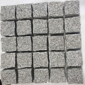 Pierre de pavage naturelle en granit gris <span class=keywords><strong>moins</strong></span> <span class=keywords><strong>cher</strong></span> G603 sur maille - Product Image 3