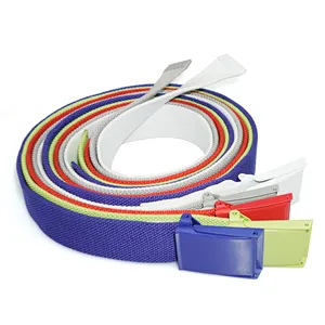 Ceintures tactiques simples décontractées avec boucle en fer plaqué multicolore tricoté unisexe polyester nylon pour ceinture ceinture personnalisée