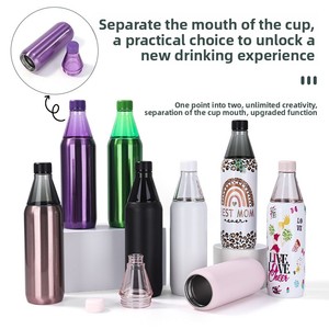 Bán Buôn Tùy Chỉnh 600Ml Cách Điện Cắm Trại Cốc Tái Sử Dụng Thép Không Gỉ Thiết Kế Flask 304 Chất Liệu <span class=keywords><strong>Cola</strong></span> Chai Phong Cách - Product Image 2