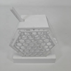 Tùy chỉnh judaica Acrylic mật ong món ăn với đá cẩm thạch cơ sở - Product Image 5