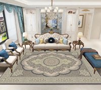 Tapis de salon de luxe, moderne, fabriqué à la machine, écologique, adapté aux animaux domestiques, à motifs floraux, antidérapant, imperméable, en polyester