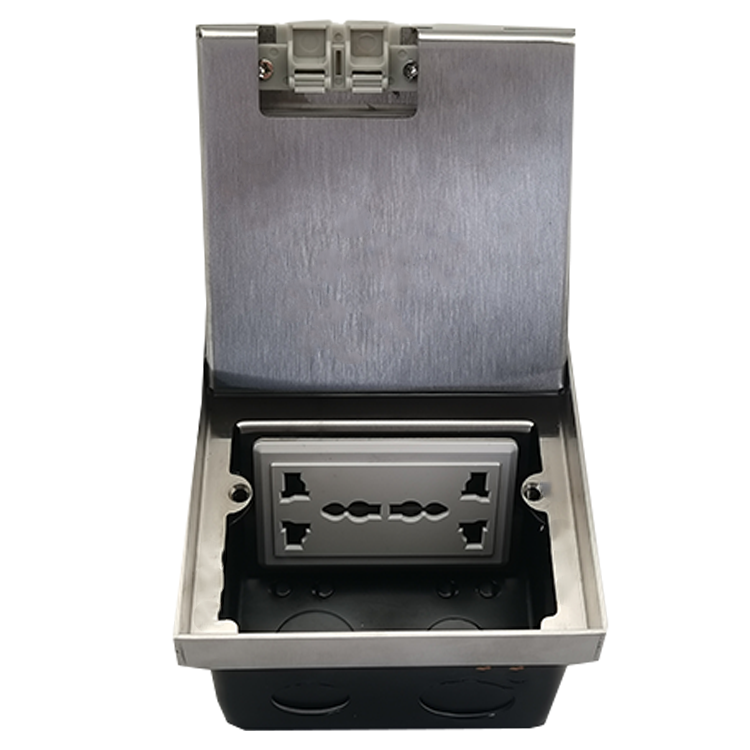 Stainless Steel Sliver Invisible Floor Socket Electric Power Socket Outlet Hidden Design Floor Socket