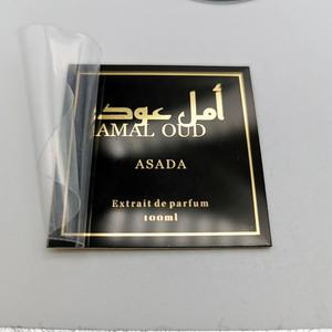 Vente chaude Étiquettes adhésives personnalisées pour parfum avec design en relief pour flacons de parfum Taille et couleur personnalisées haut de gamme - Product Image 6