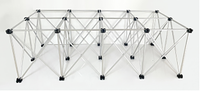 Barre de support en aluminium pour table de travail pliante de grande taille avec 15 pieds de support