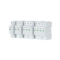 Perangkat Perlindungan Lonjakan Tegangan Profesional T2 SPD Thunder Arrester LMV1-C40-4P untuk Kotak Kontrol Pompa 20KA-40KA 1P 2P 3P 4P