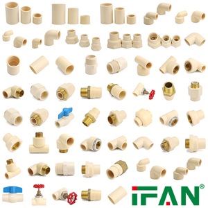 IFAN astm2846 tiêu chuẩn cao <span class=keywords><strong>PVC</strong></span> phụ kiện 1/2 "-2" màu be Nam TEE <span class=keywords><strong>Brass</strong></span> chèn <span class=keywords><strong>PVC</strong></span> phụ kiện - Product Image 1