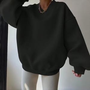 Sweat à capuche unisexe surdimensionné en molleton de coton épais de qualité jersey, uni, élégant, personnalisable avec logo, écologique, pour l'hiver - Product Image 3