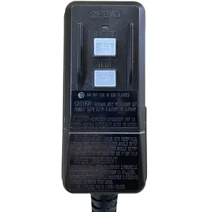 GFCI LCDI 125v/60Hz Plug-in kebocoran Plug listrik 2P/3P arus sisa perlindungan steker keselamatan