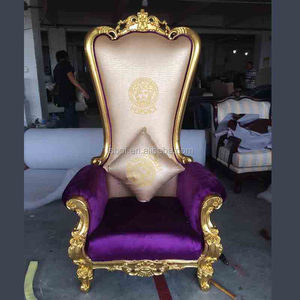 Mobiliário personalizado luxuoso cadeira real de ouro antigo coroa VC003-2 - Product Image 6