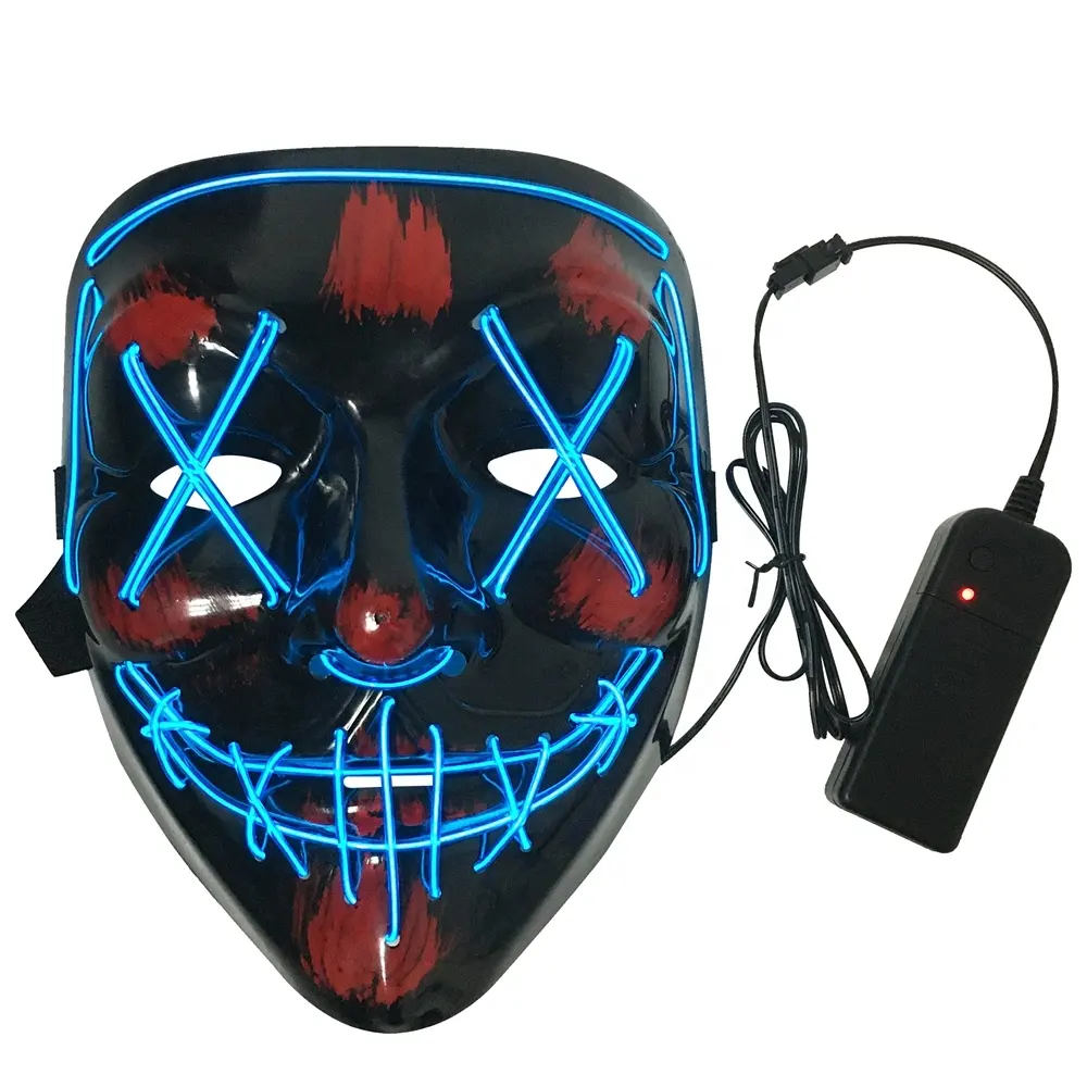 Hot Selling Guangdong Neon Party Mask LED Rave Mask Halloween