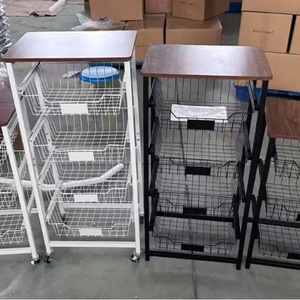 Carrello portaoggetti da <span class=keywords><strong>cucina</strong></span> <span class=keywords><strong>con</strong></span> ruote, in metallo, mobile, per organizzazione e stoccaggio in <span class=keywords><strong>cucina</strong></span> - Product Image 4