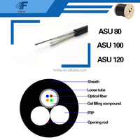 Harga pabrik kabel optik Mini Adss 24 Hilos Core 652d 6 kumparan kawat Mini Adss 4 kilometer Mini Adss kabel serat Asu penggunaan udara