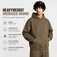 Sweat à capuche oversize en molleton bouclette 400 GSM, style streetwear, unisexe, épais, fabrication en marque blanche